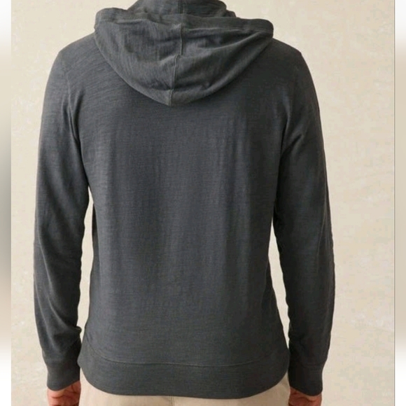NWOT, Faherty Sunwashed Organic Cotton Hoodie In Graphite Sz L - Picture 2 of 11